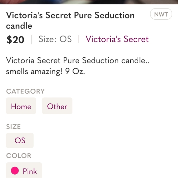 🛒🛍️💥NWT Victoria’s Secret pure seduction 9 oz fragranced candle - Picture 5 of 9